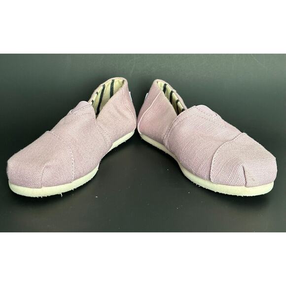 TOMS Shoes Slip On, Light Purple Womens Size 6M Canvas Boat Shoe *CLEAN - Picture 2 of 10